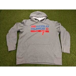 Nike Dri-Fit Philadelphia Phillies Hoodie Mens XL Heather Gray Baseball MLB‎